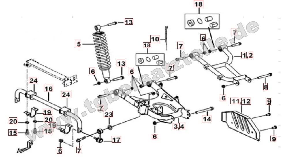 Federbein hinten Federbein hinten