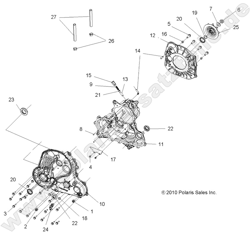 DRIVE TRAIN, MAIN GEARCASE (Built 3/01/11 and Before)