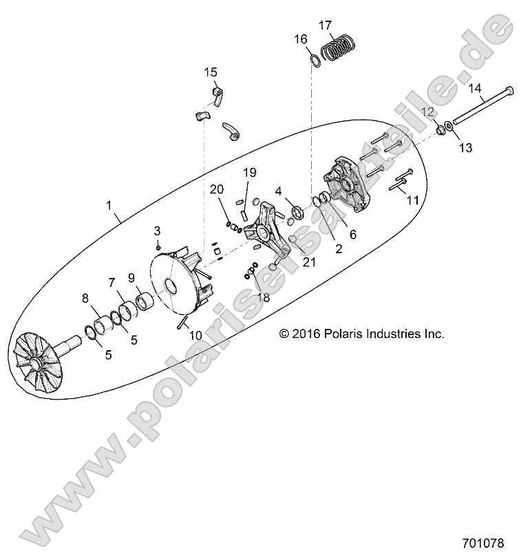 Drive Train, Primary Clutch Drive Train, Primary Clutch