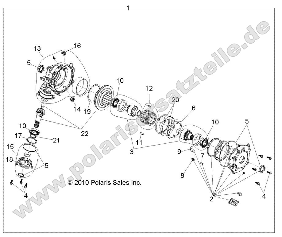 Drive Train, Front Gearcase internals 49RGRTRANSINTL1332773