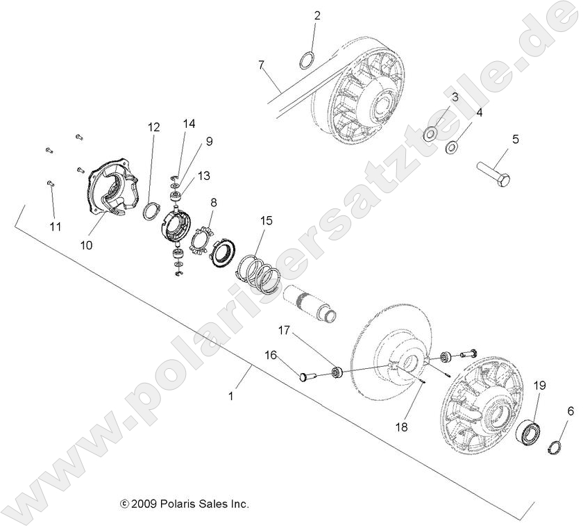 DRIVE TRAIN, SECONDARY CLUTCH