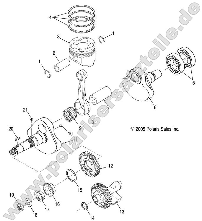 Engine, Crankshaft and Piston