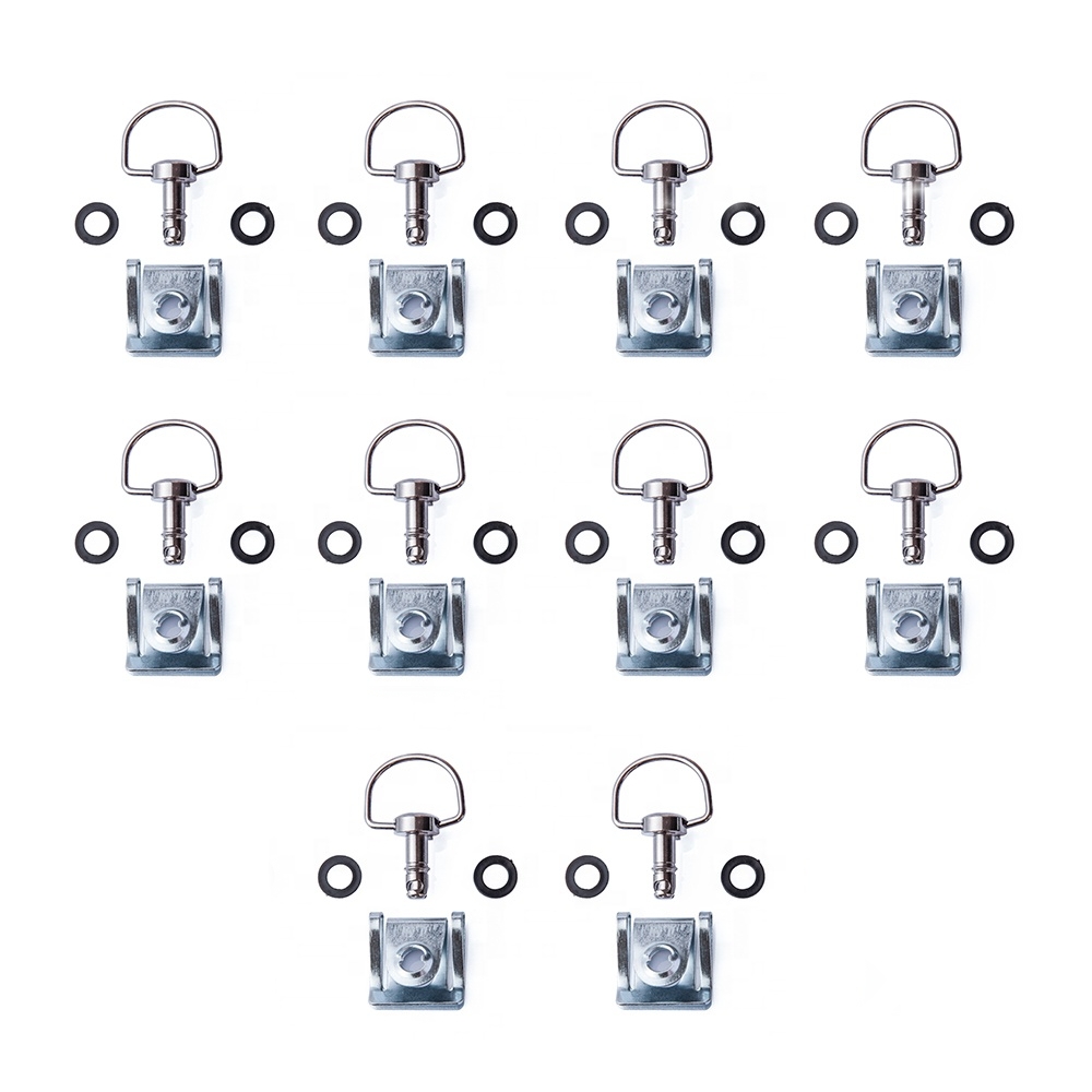 TMP Racing Verkleidung Bügel Schnellverschluss Set 17mm silber zum Stecken - 10 Stück