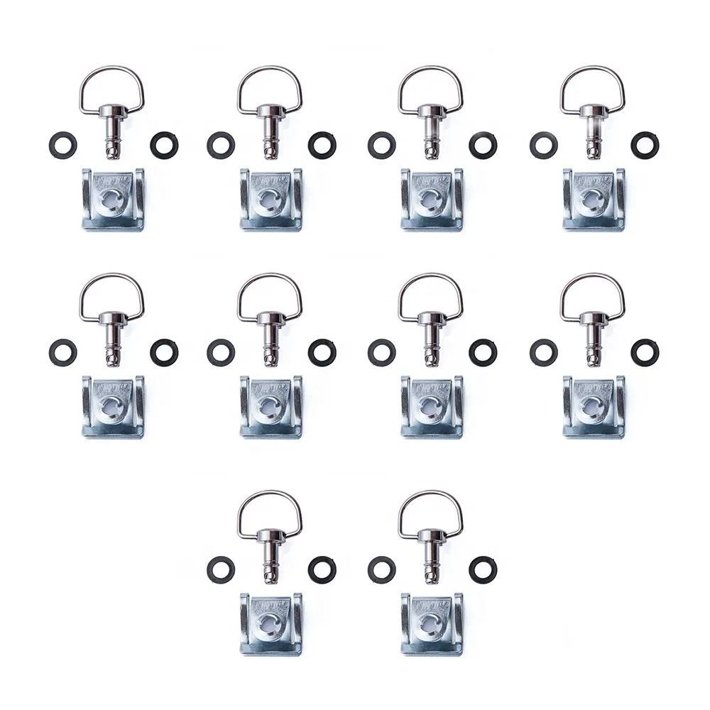 TMP Racing Verkleidung Bügel Schnellverschluss Set 17mm silber zum Stecken - 10 Stück