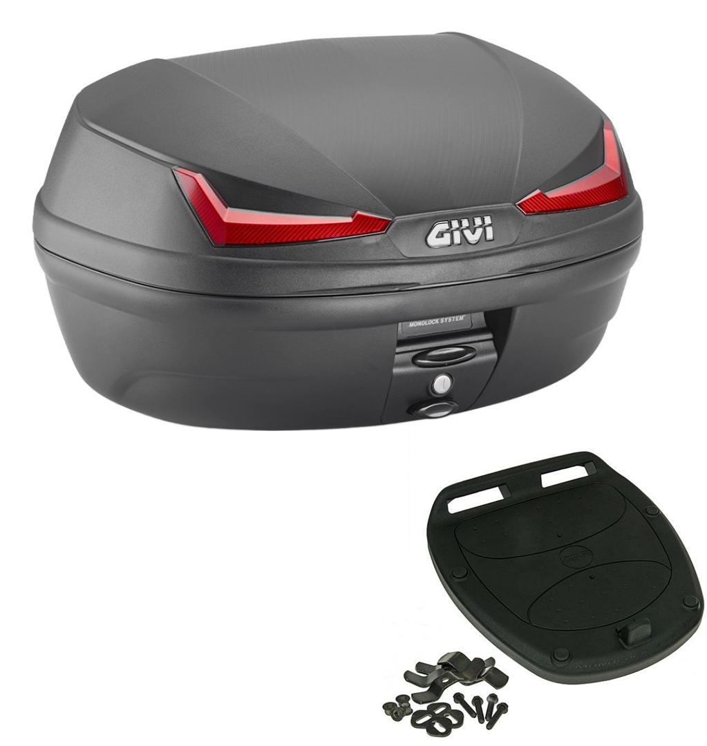 Givi Monolock Topcase E455 N Simpley 4 - 45 Liter - schwarz inkl. Montagekit Givi Monolock Topcase E455 N Simpley 4 - 45 Liter - schwarz inkl. Montagekit