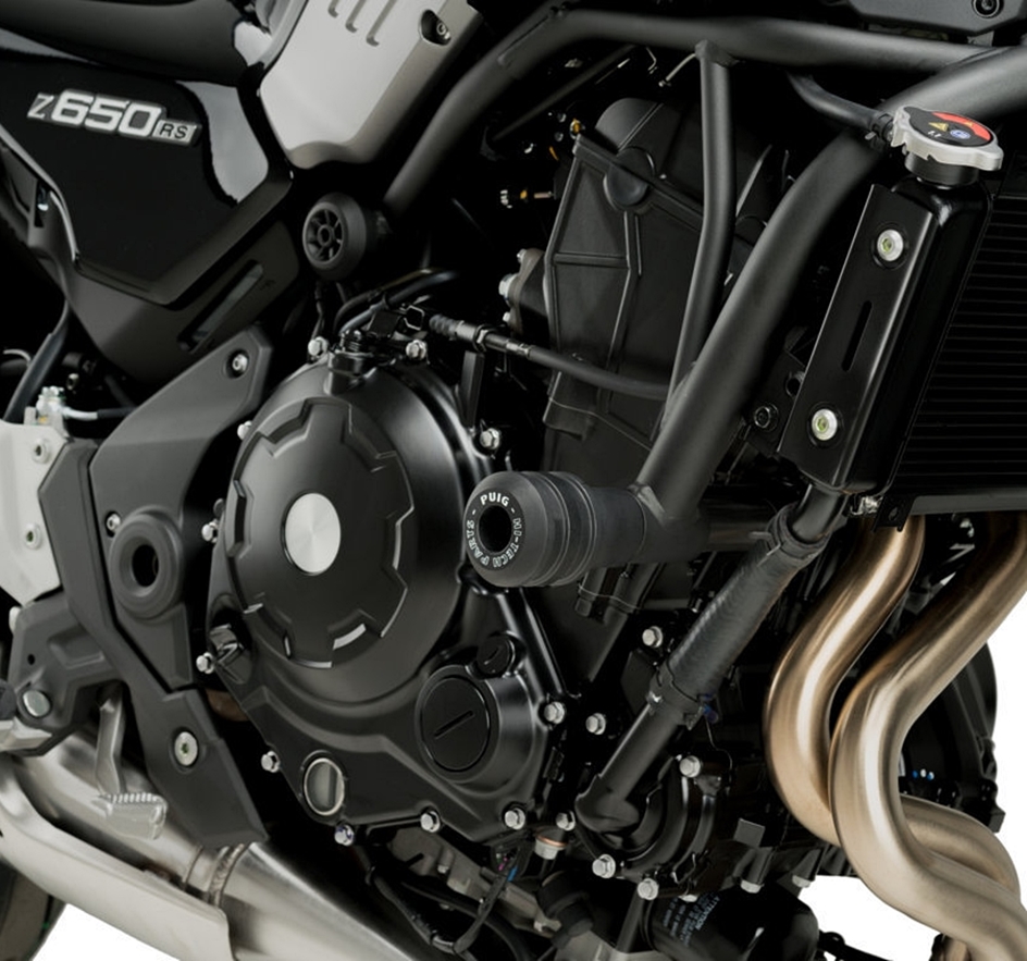 Puig Sturzpads Vintage 2.0 Crash Pads schwarz - Kawasaki Z650 RS 2022-23