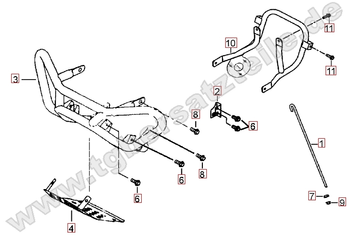 Stoßstange vorne - Haltebügel hinten Stoßstange vorne - Haltebügel hinten