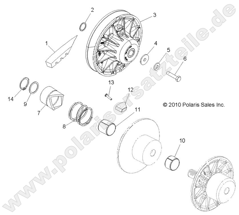 DRIVE TRAIN, SECONDARY CLUTCH