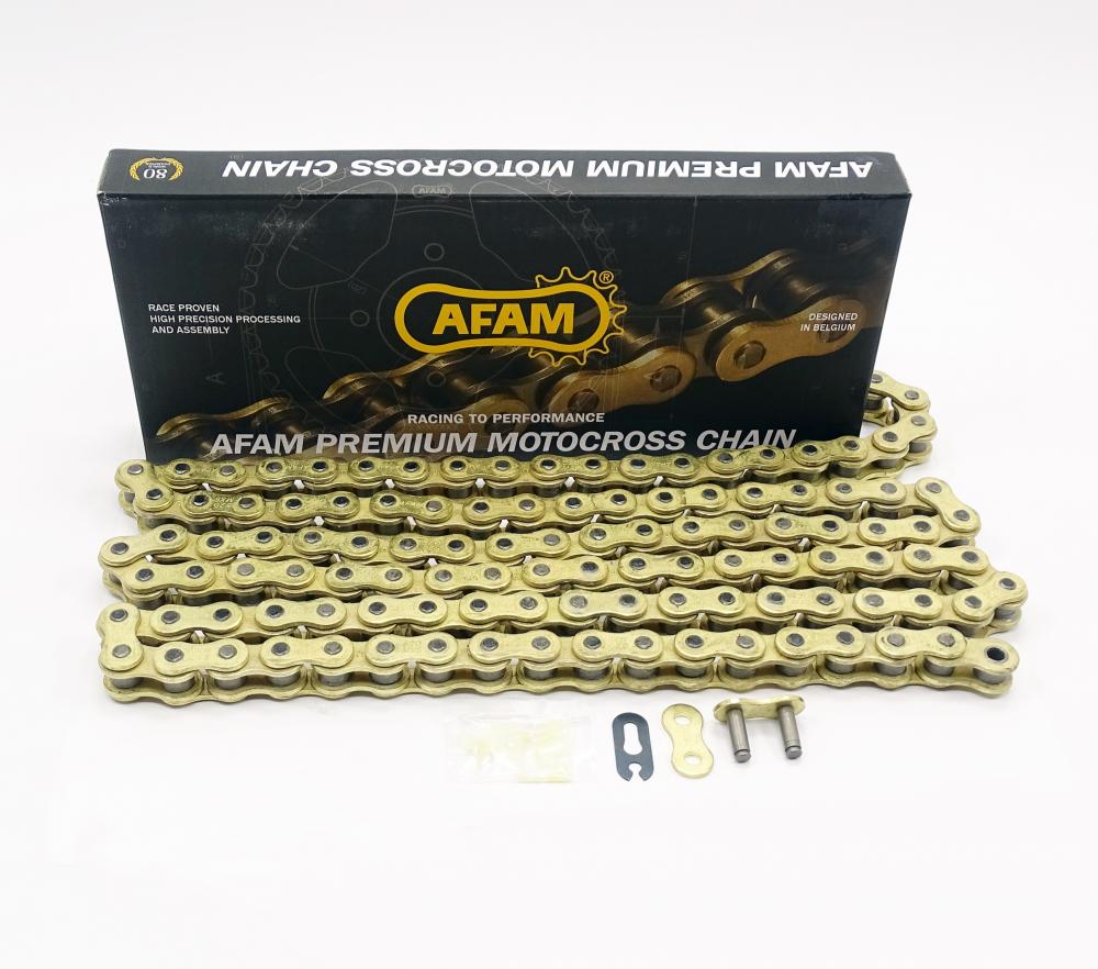 AFAM_MX6_GG_Kette_520_gold_gold AFAM MX6-GG Kette 520 gold-gold - 116 Glieder - Clip Schloß - Motocross