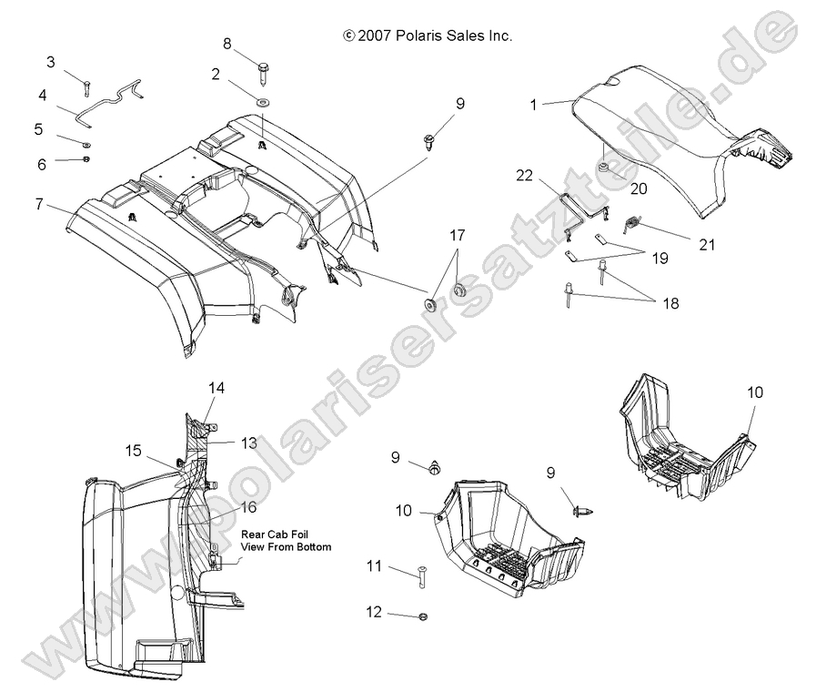 BODY, REAR CAB and SEAT