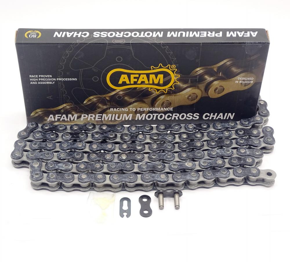 AFAM_MX6_K_Kette_520_schwarz AFAM MX6-K Kette 520 schwarz - 118 Glieder - Clip Schloß - Motocross