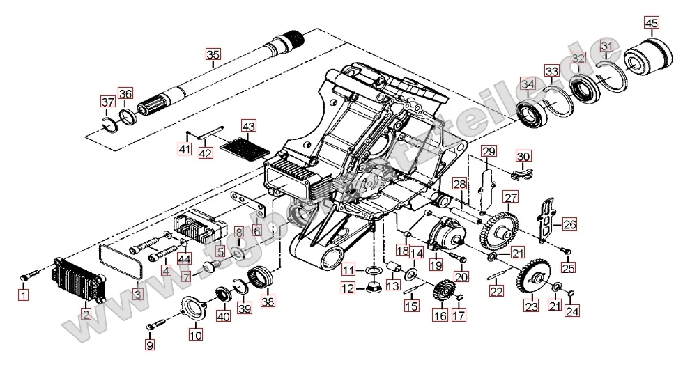 Motorgehäuse links Motorgehäuse links