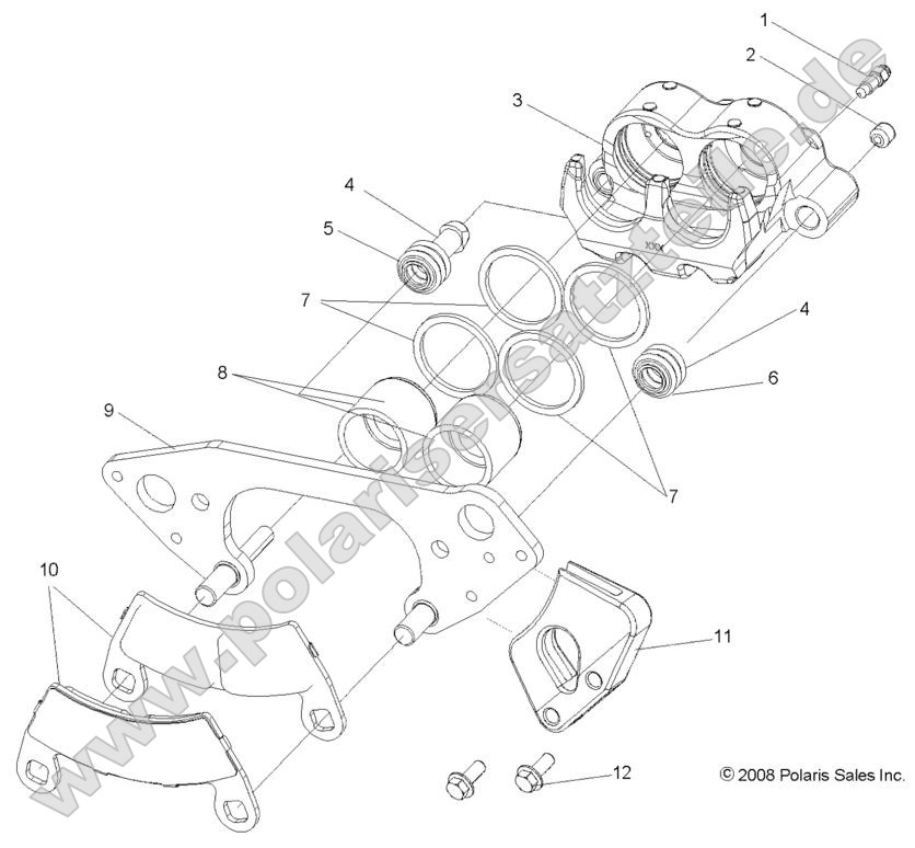 Brakes, Front Caliper (built 11/4/13 and before)