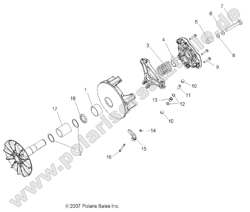 Drive Train, Primary Clutch Drive Train, Primary Clutch