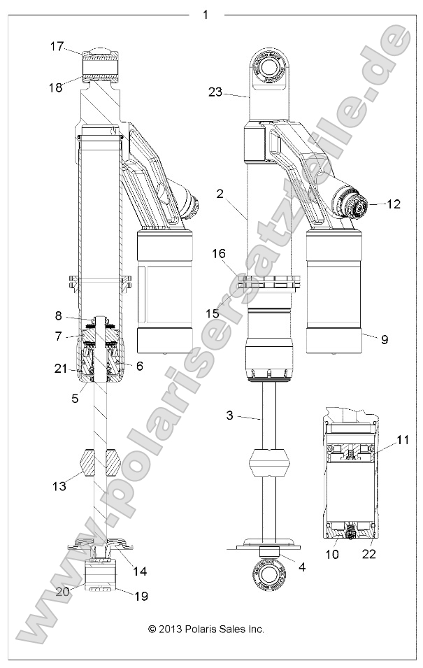 Suspension, Shock, Rear (49ATVSHOCKRR7044080) Suspension, Shock, Rear (49ATVSHOCKRR7044080)