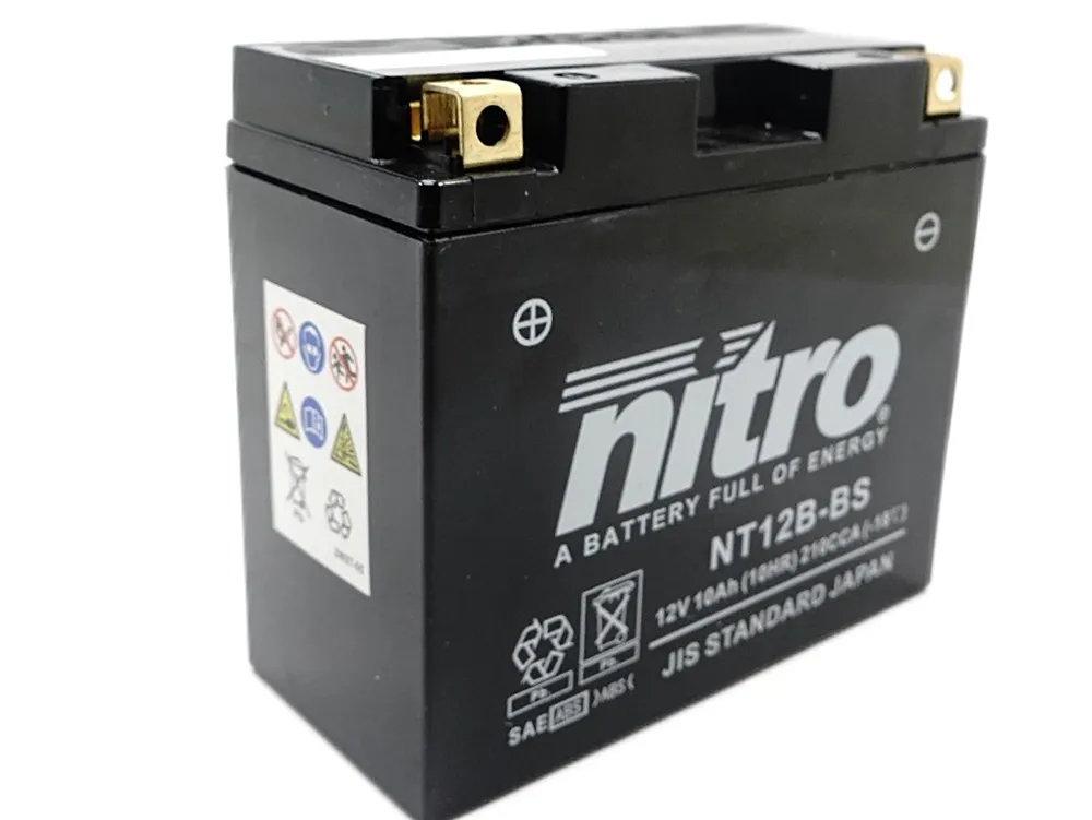 Nitro NT12B-BS AGM Batterie 12V 10AH - Einbaufertig (YT12B-BS YT12-B4) Nitro NT12B-BS AGM Batterie 12V 10AH - Einbaufertig (YT12B-BS YT12-B4)