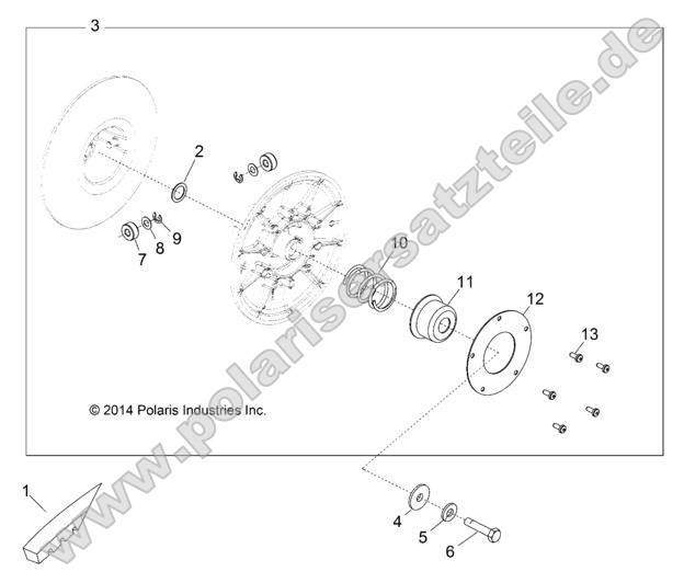 Drive Train, Secondary Clutch Drive Train, Secondary Clutch