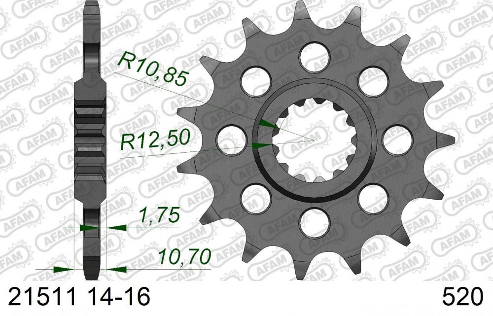 AFAM_Racing_Ritzel___Kettenrad_vorne___520___21511 AFAM Racing Ritzel / Kettenrad vorne - 520 - 21511