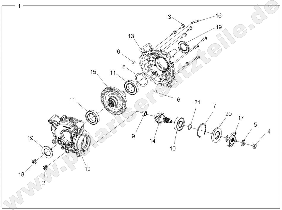 DRIVE TRAIN, REAR GEARCASE INTERNALS DRIVE TRAIN, REAR GEARCASE INTERNALS