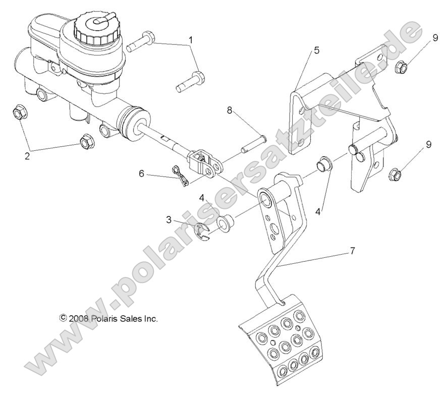 Brakes, Pedal and Master Cylinder Mounting