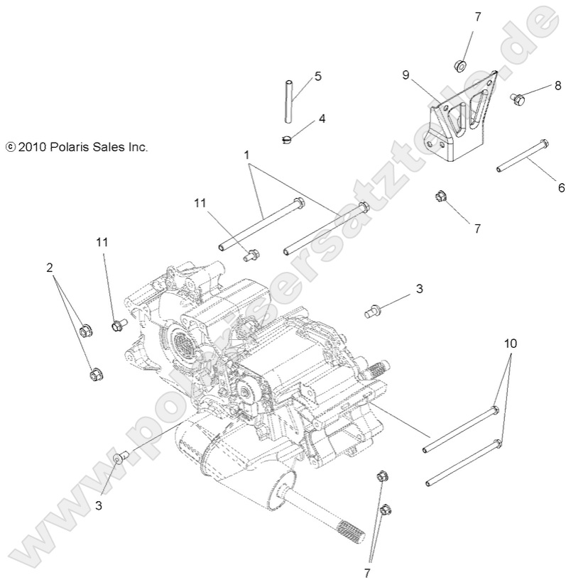 DRIVE TRAIN, MAIN GEARCASE MOUNTING