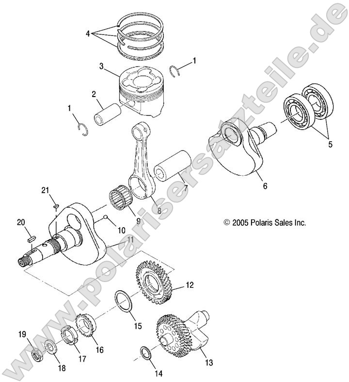 Engine, Crankshaft and Piston
