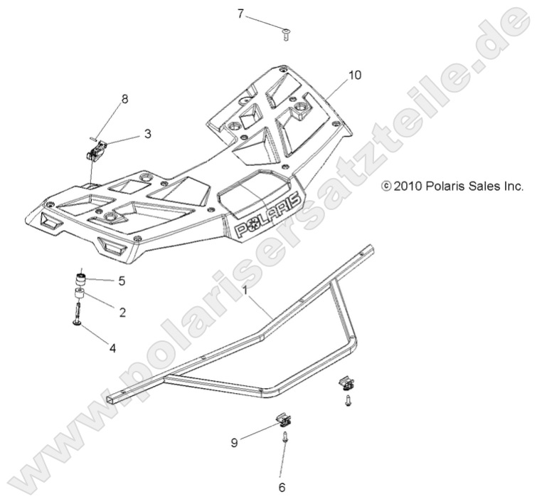 BODY, FRONT RACK BODY, FRONT RACK