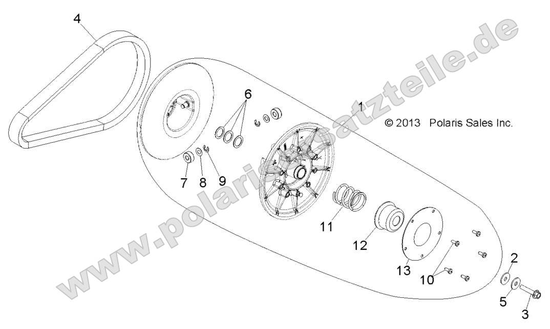 Drive Train, Secondary Clutch