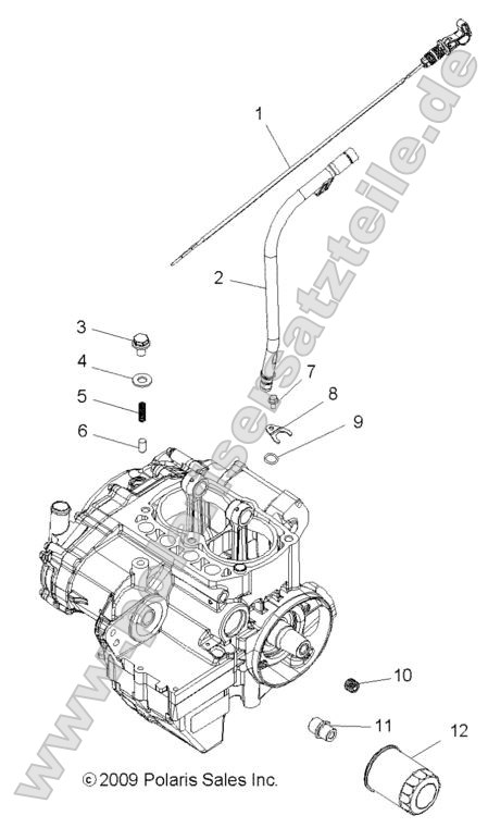 Engine, Oil Filter and Dipstick