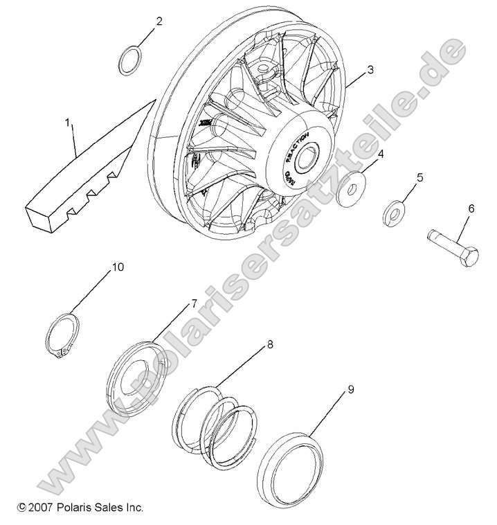 Drive Train, Secondary Clutch