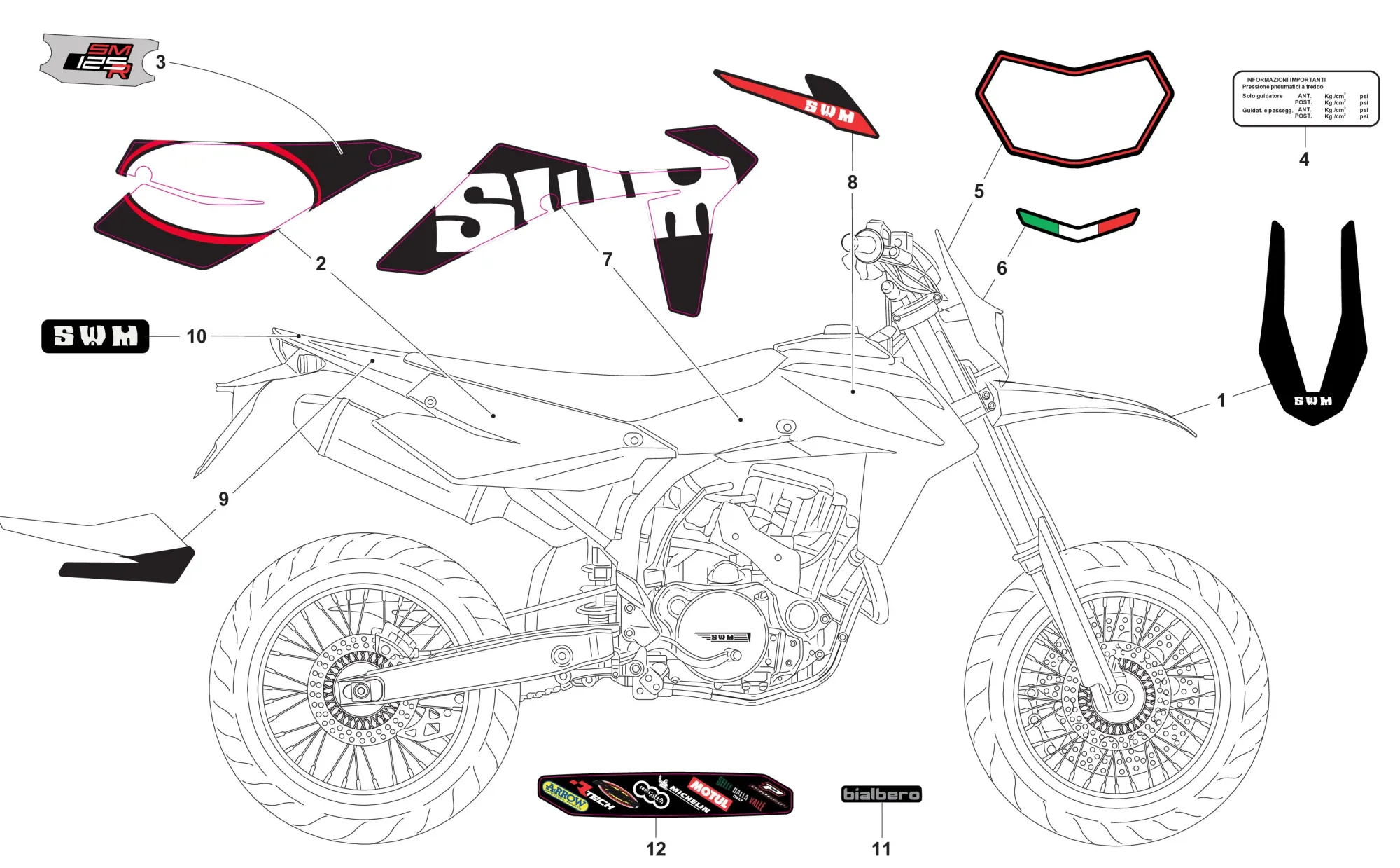 Aufkleber SM Motard Standard