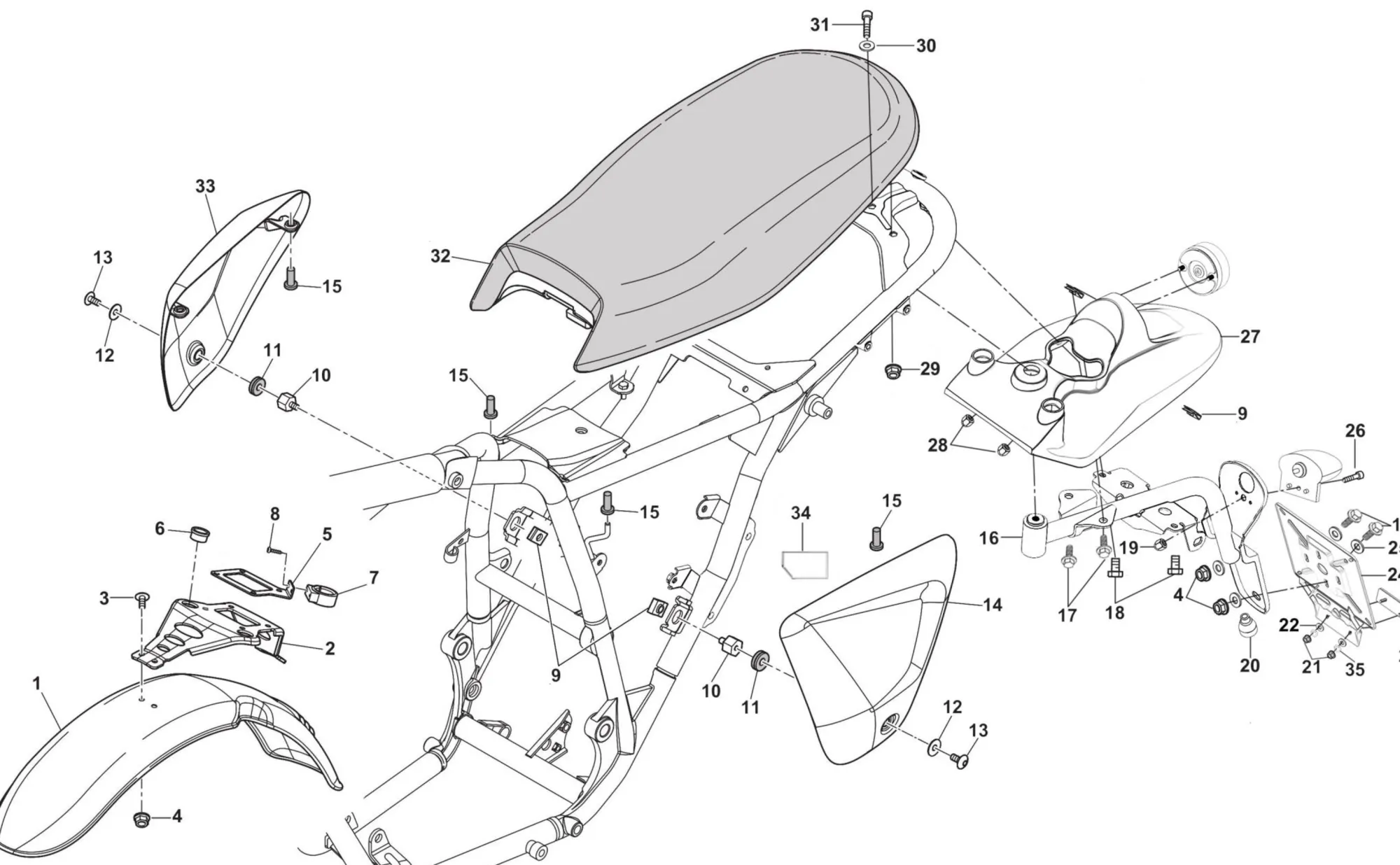 Sitzbank / Schutzblech Sitzbank / Schutzblech