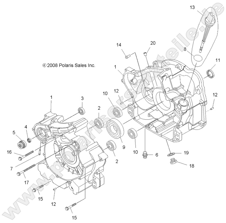 ENGINE, CRANKCASE ENGINE, CRANKCASE