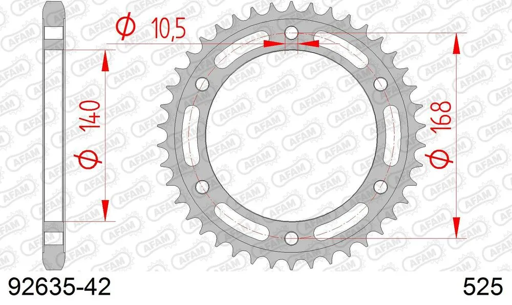 AFAM Kettensatz Stahl 525 XMR3 17x42 - BMW F 700 GS 2011-18 - 16475551