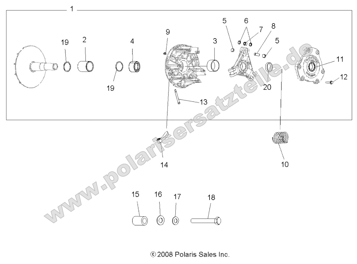 Drive Train, Primary Clutch Drive Train, Primary Clutch