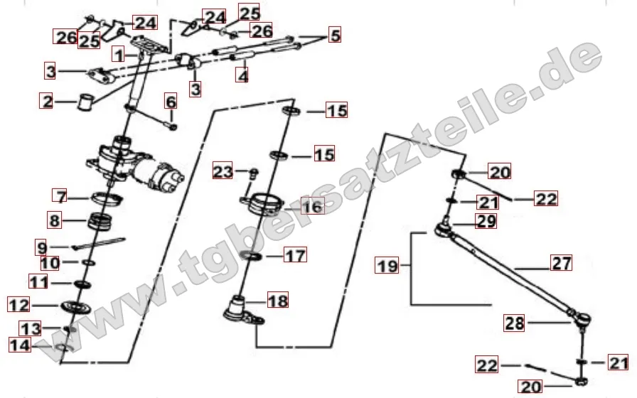 Lenksäule - Spurstange Lenksäule - Spurstange