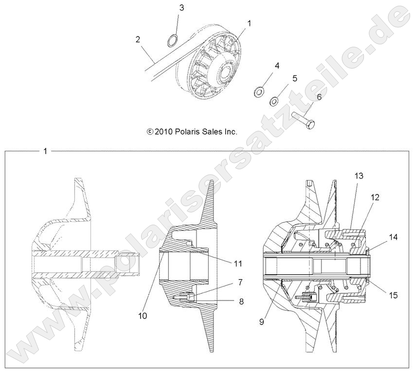 DRIVE TRAIN, SECONDARY CLUTCH
