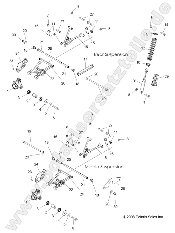 SUSPENSION, REAR SUSPENSION, REAR