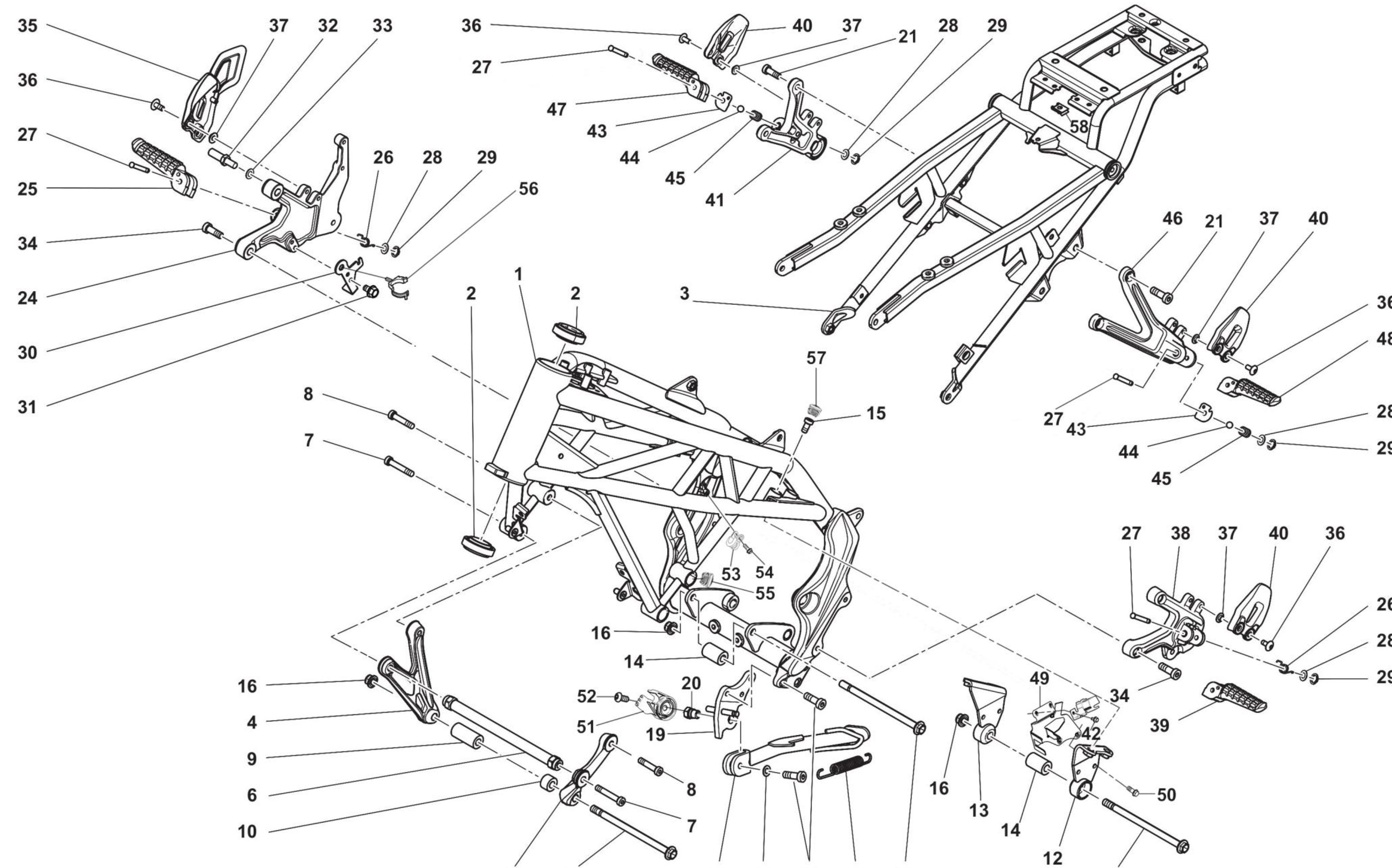 Rahmen / Fußrasten Rahmen / Fußrasten
