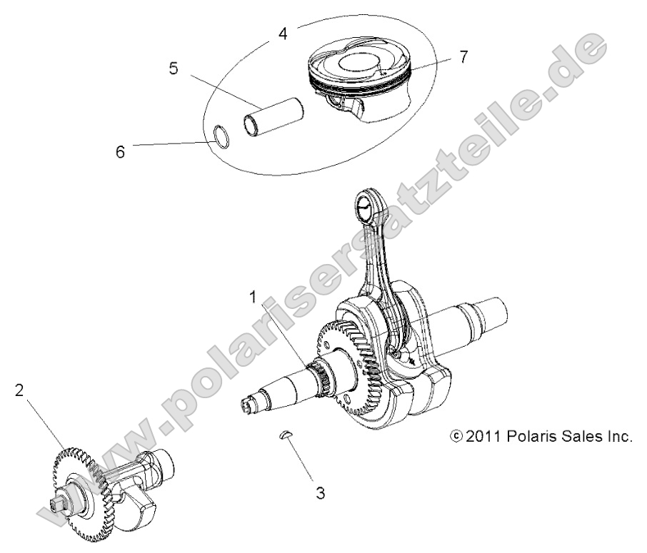 Engine, Crankshaft, Piston and Balance Shaft