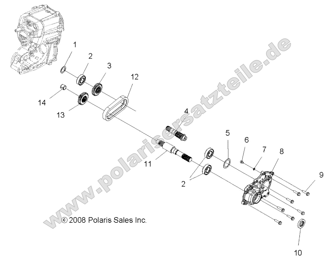 Drive Train, Main Gearcase Output Shaft