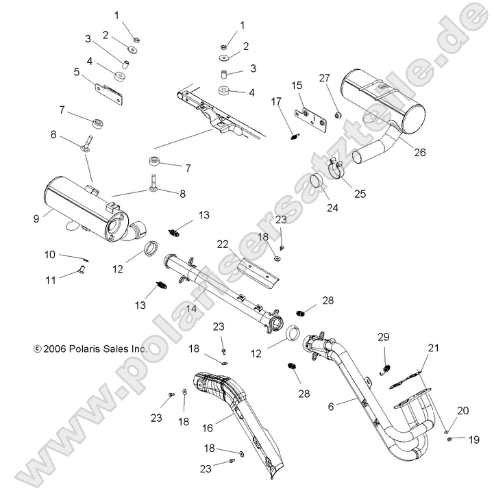 EXHAUST SYSTEM, DUAL EXHAUST SYSTEM, DUAL