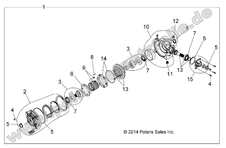 Drive Train, Front Gearcase Internals Drive Train, Front Gearcase Internals