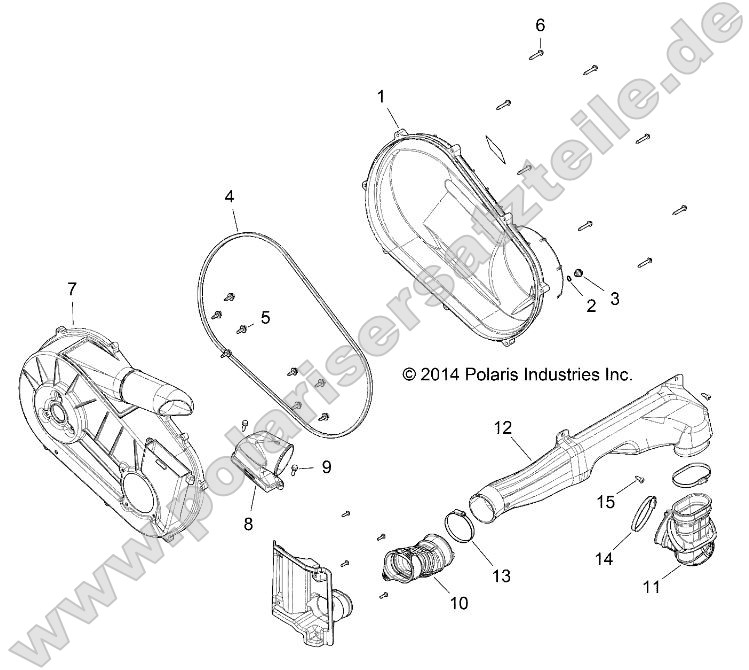 Drive Train, Clutch Cover and Ducting Drive Train, Clutch Cover and Ducting