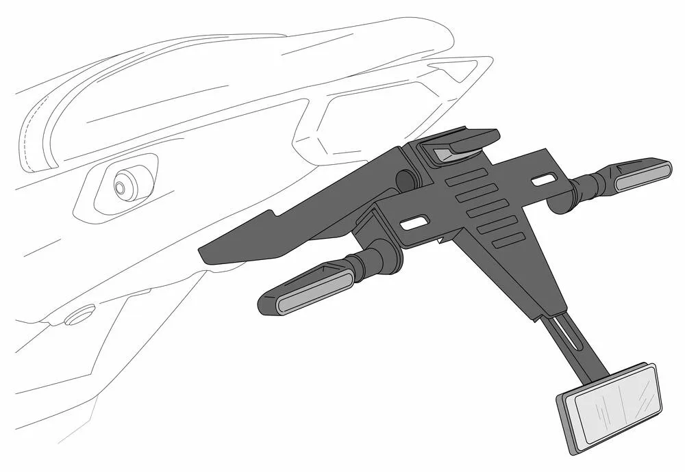 PUIG KENNZEICHENHALTER SUZUKI GSX-R1000 17-18' C/SCHWAR - 9451N