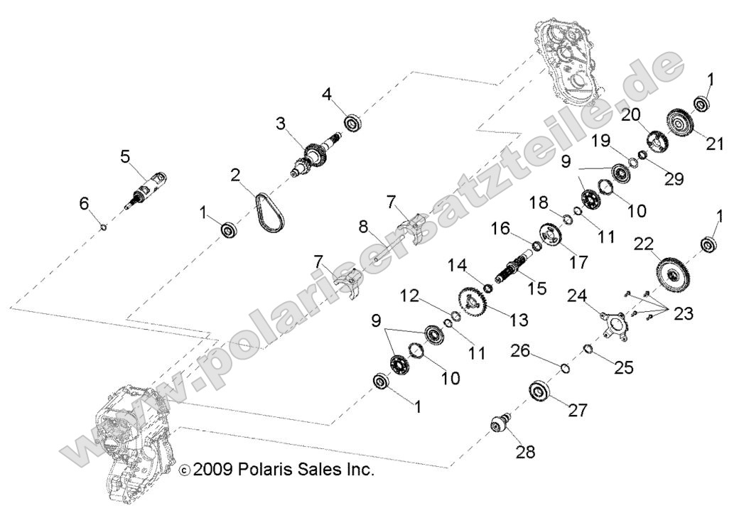 DRIVE TRAIN, MAIN GEARCASE INTERNAL