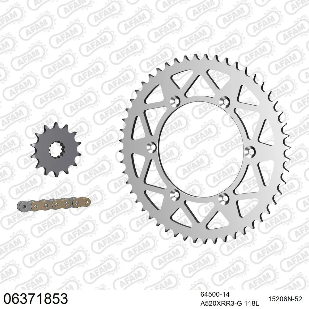 AFAM Kettensatz Aluminium 520 XRR3-G 14x52 - Husqvarna TC 610 1999-00 - 06371853
