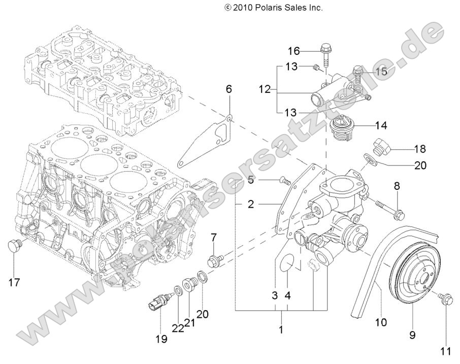 Engine, Water Cooling System