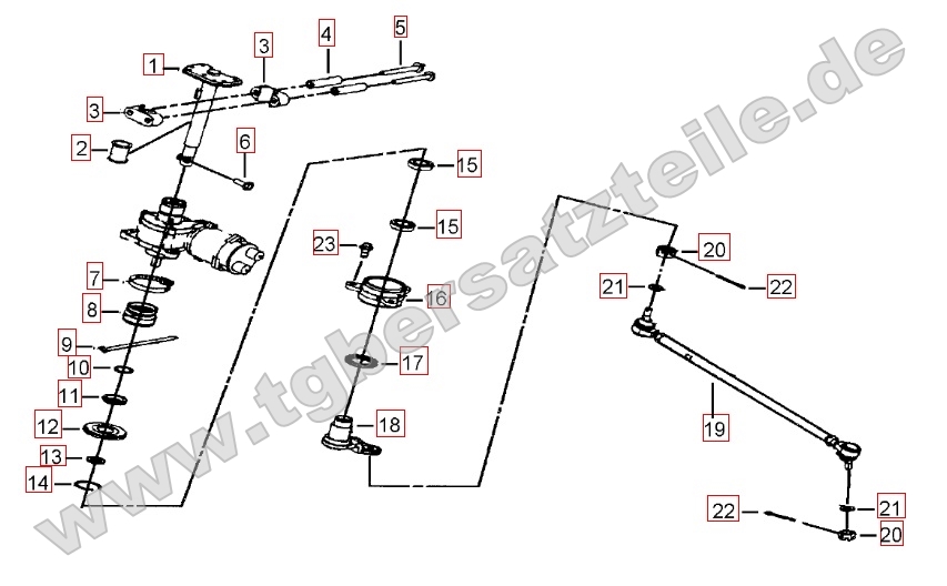 Lenksäule - Spurstange