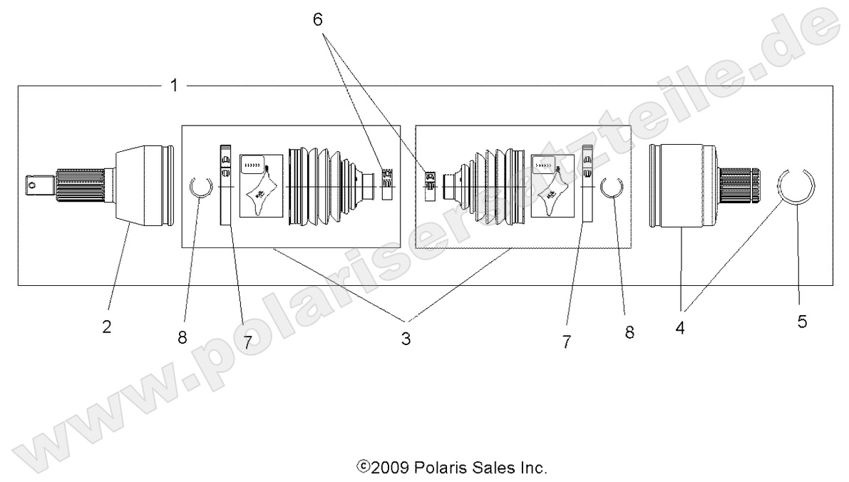 DRIVE TRAIN, DRIVE SHAFT, REAR DRIVE TRAIN, DRIVE SHAFT, REAR